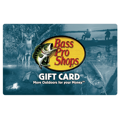 BASS PRO SHOPS® $10 Gift Card - Use this gift card for all of your outdoor recreation needs.